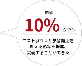 原価10%ダウン