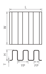 Corrugated fins